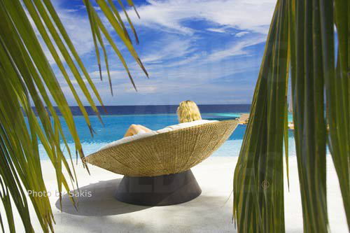 Photo du Jour…Vue aérienne d’un banc de sable aux Maldives