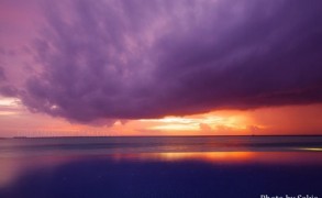 Coucher de Soleil pendant la Mousson aux Maldives