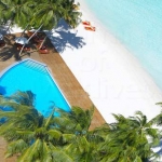 Photo aerienne de la piscine de Medhufushi