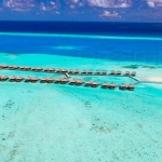 Photo aerienne des Water Villas de Medhufushi