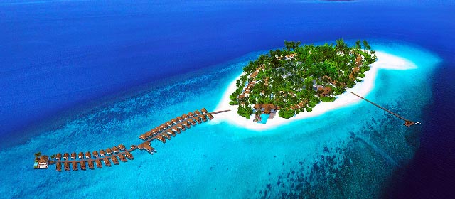 emplacement hôtel Baglioni Resort Dhaalu Atoll