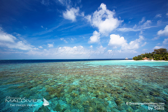 Bathala Maldives meilleur Hotel pour le Snorkeling .Vue Aérienne