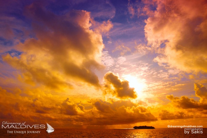 Coucher de Soleil aux Maldives