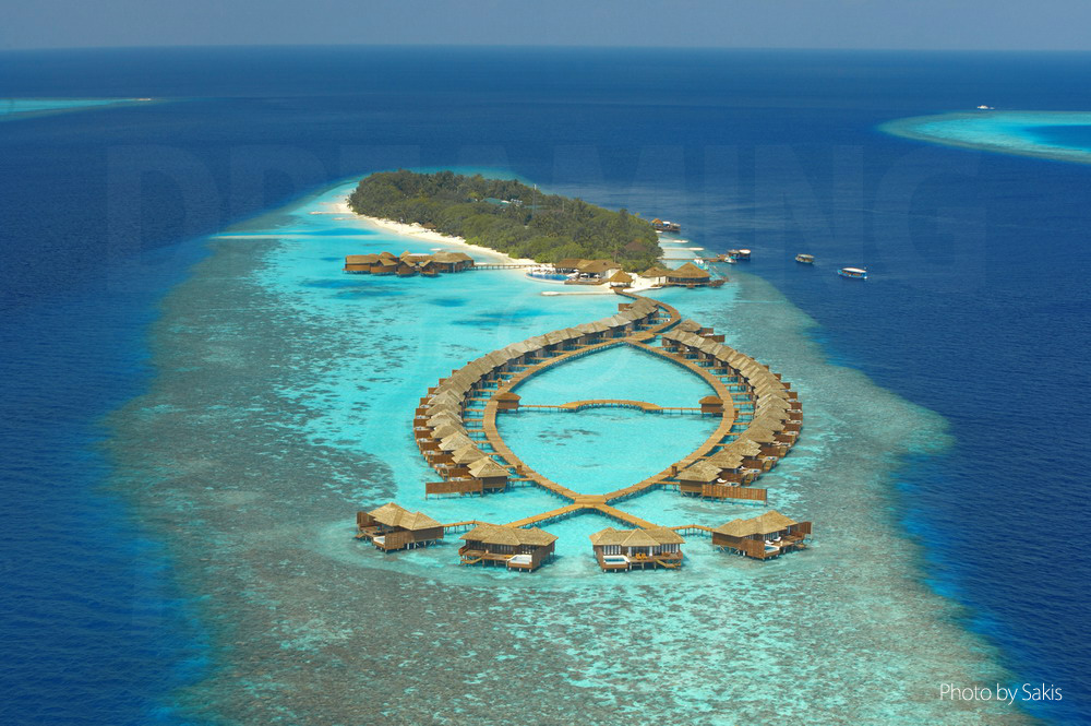 Maldives photo aérienne Hôtel