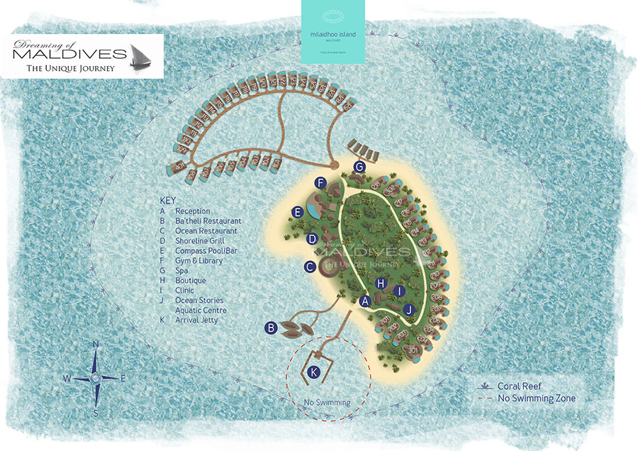 Milaidhoo carte de l'Hôtel