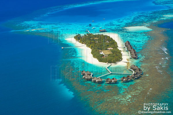Maldives photo aérienne Hôtel