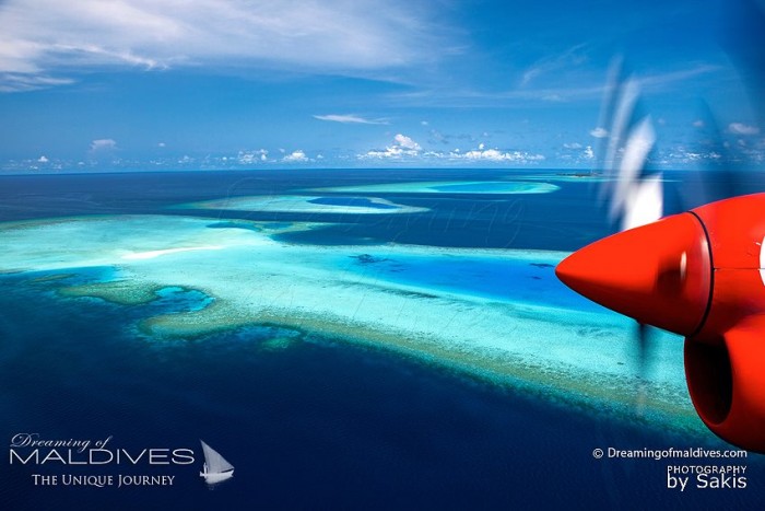 Photo aérienne des Iles Maldives