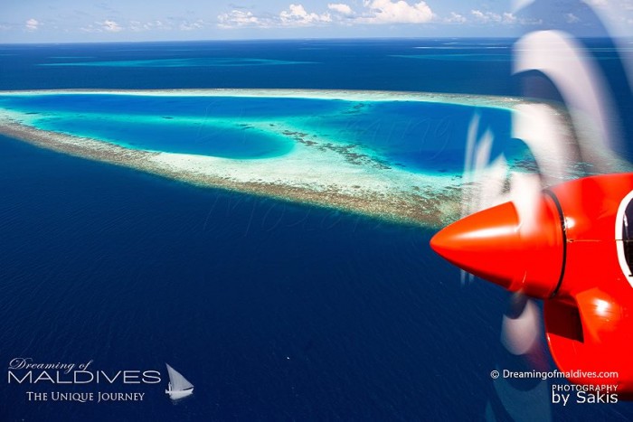 Photo aérienne des Iles Maldives