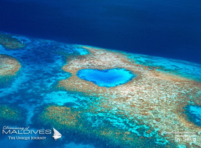 Photo aérienne des Iles Maldives