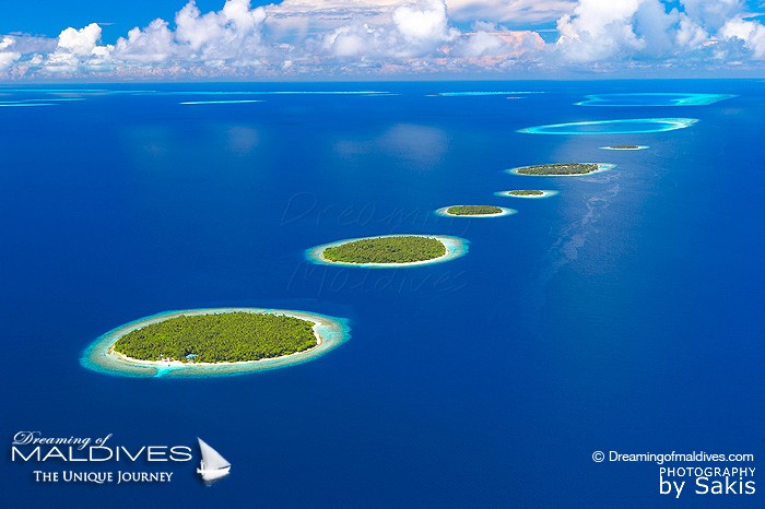 Photo aérienne des Iles Maldives