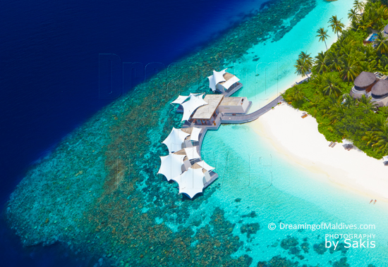 W Retreat and Spa Maldives - Vue Aérienne sur le Spa