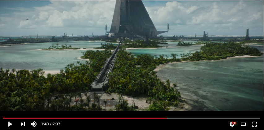 tournage star Wars Rogue one Maldives planète scarif
