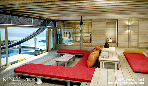 Salon Lounge des Villas sur pilotis