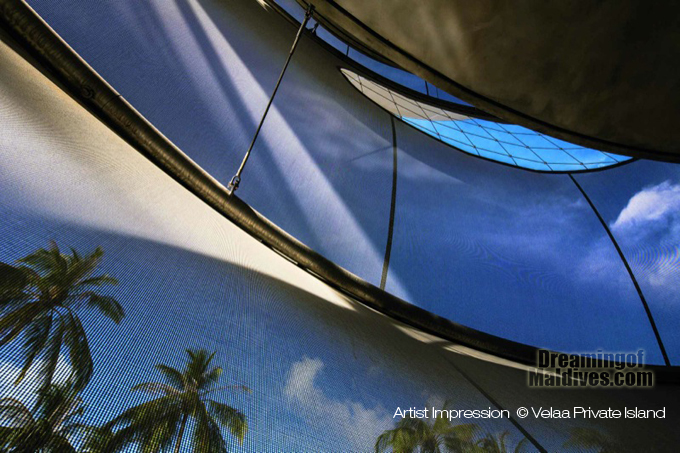 Velaa Private Island. La toile blanche du TAVARU