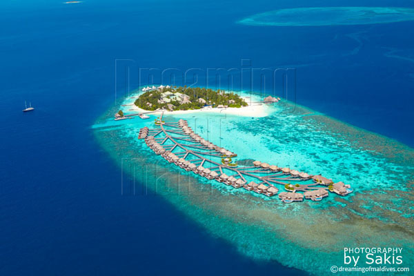 Maldives photo aérienne Hôtel