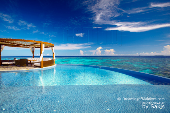 W Retreat and Spa Maldives - Ocean Haven, la terrasse avec piscine à débordement