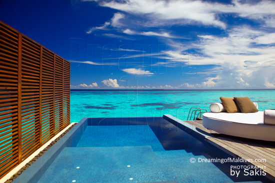 W Retreat and Spa Maldives - La terrasse avec piscine des Ocean Oasis