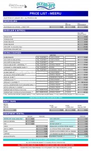 Diving at Meeru Price List Ocean Pro Maldives Diving at Meeru Price List Ocean Pro Maldives