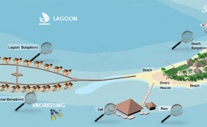 Huvafen Fushi Maldives Resort Map