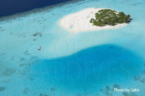 Aerial photography Maldives- Desert Island