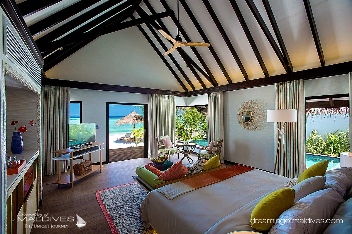 OZEN at Maadhoo. View from a Beach Villa bedroom