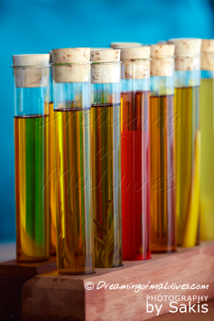 Gili Lankanfushi Maldives - Restaurant Oil Collection on display