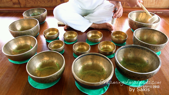 Tibetan Singing Bowls at the Spa - Gili Lankanfushi Maldives