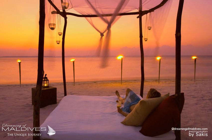 Relaxing at Maldives Sunset.