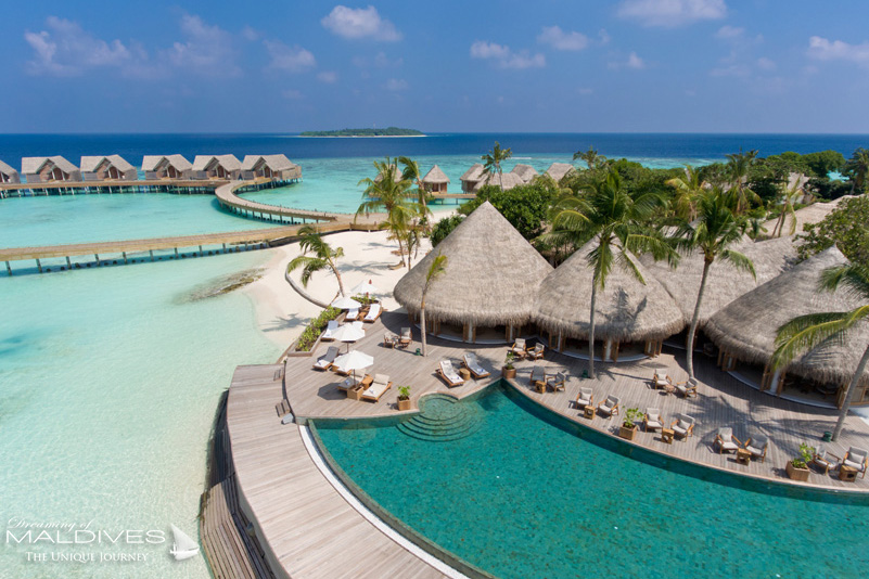 Milaidhoo Maldives Compass bar aerial view