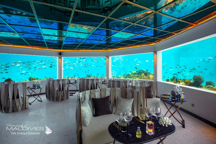 Ozen at Maadhoo Maldives. M6m Underwater Restaurant