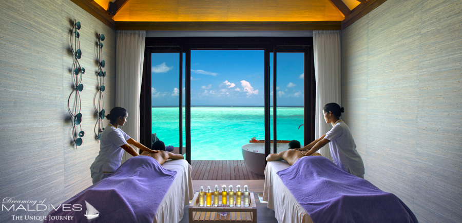 Ozen at Maadhoo Maldives. All Inclusive includes a Massage for 2 at the SPA.
