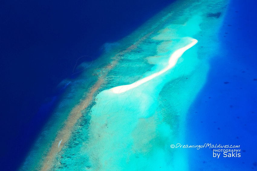aerial view sandbank