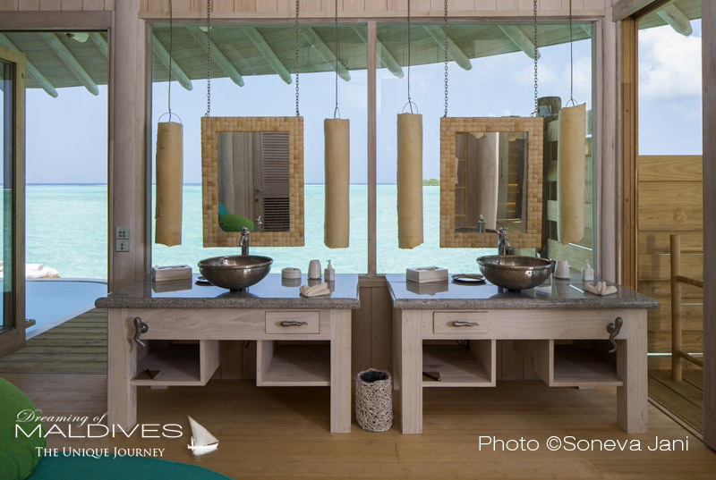 Soneva Jani water villa bathroom