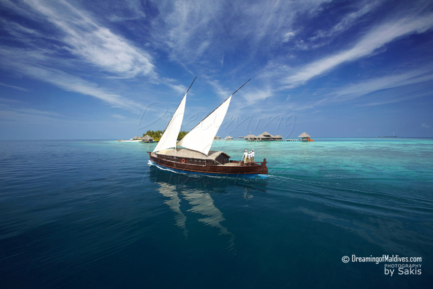 Huvafen Fushi Cruise on board of a Luxury Dhoni