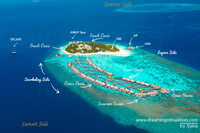 W Retreat & Spa Resort Aerial Map
