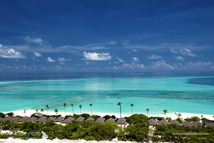 Atmosphere Kanifushi Maldives resort Beach Villas Aerial View