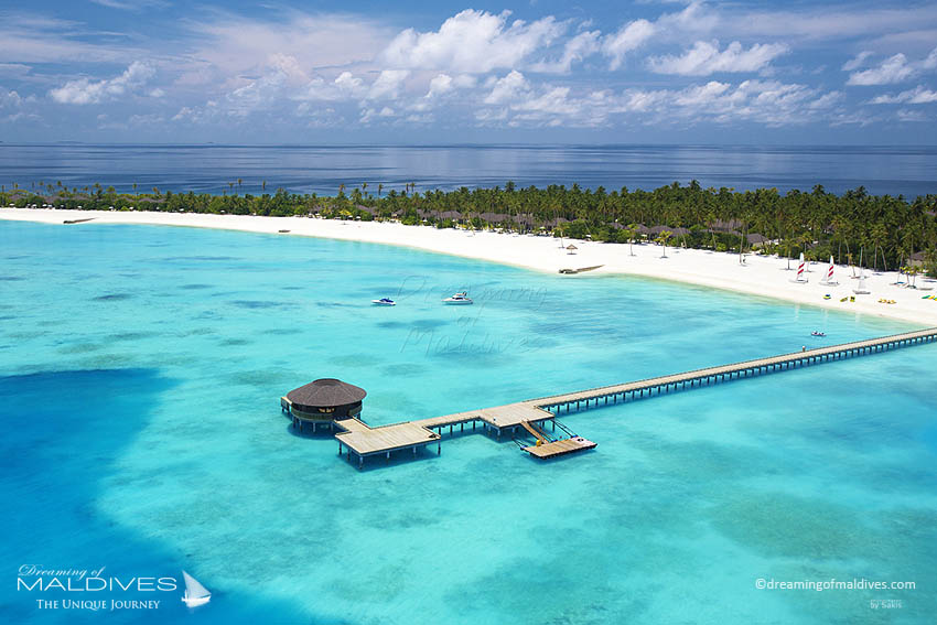 Atmosphere Kanifushi Maldives resort Arrival Jetty Aerial View
