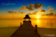 effet rayleigh maldives coucher soleil ciel violet bleu orange jaune