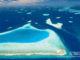 L'atoll de Male Nord Maldives et ses sites de plongee. Photo aerienne de l'Atoll .
