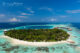 Baros maldives vue aérienne vue coté Nord-Est.