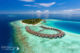 photo aérienne hôtels des îles Maldives