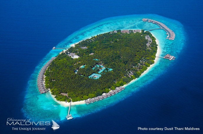 Dusit Thani Maldives Maldives meilleur Hotel pour le Snorkeling .Vue Aérienne