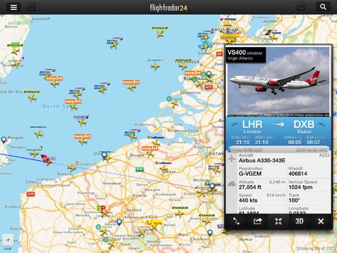 Application iPhone et iPad pour le suivi des vols – FlightRadar 24