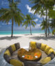 Horizon. La Table creusée dans le sable Gili Lankanfushi Maldives