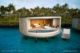 Architecture cylindrique des villas sur pilotis design hôtel Ritz-Carlton Maldives