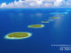 Maldives. Chapelet d'iles dans l'Atoll de Baa. Photo Aérienne