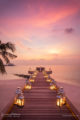 dîner spectaculaire Maldives Plage hôtel LUX North Male