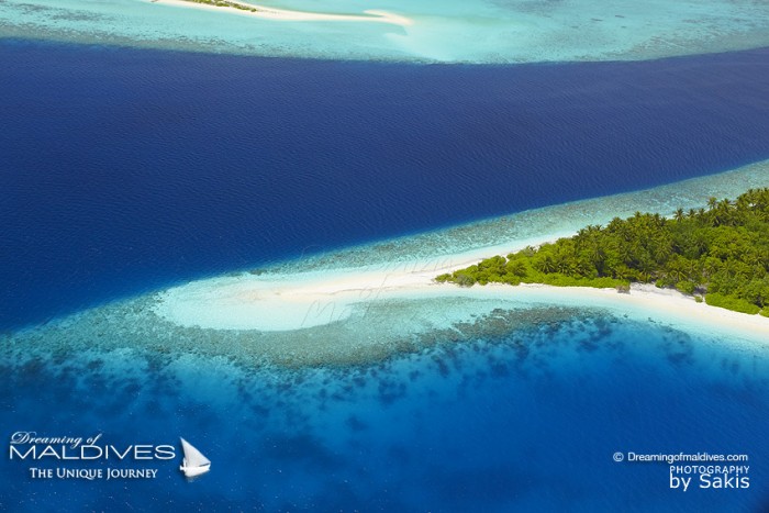 Photo aérienne des Iles Maldives