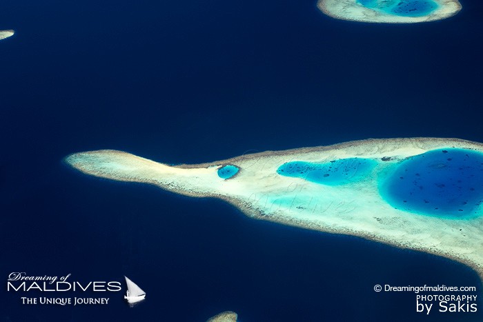 Photo aérienne des Iles Maldives