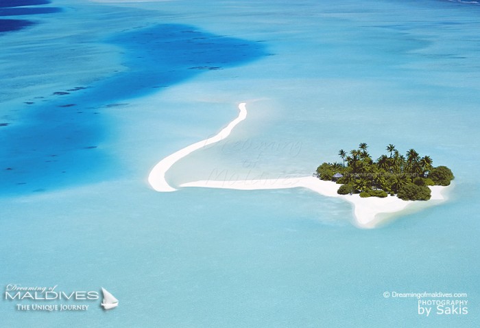 Photo aérienne des Iles Maldives